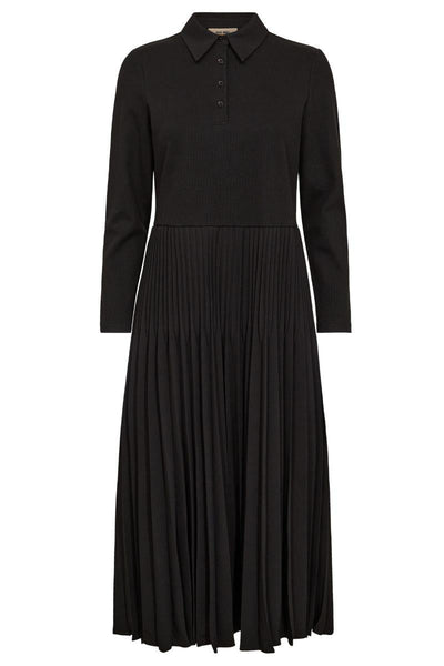 Maike Pleat Dress | Black | Kjole fra Mos Mosh