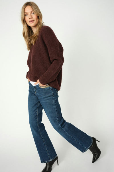 Cecilia Perla Jeans Ankle | Dark Blue | Jeans fra Mos Mosh