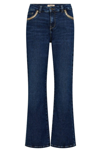 Cecilia Perla Jeans Ankle | Dark Blue | Jeans fra Mos Mosh