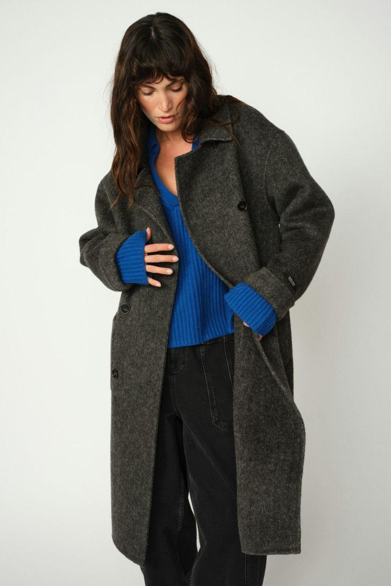 Lucca Barkley Wool Coat | Phantom | Jakke fra Mos Mosh