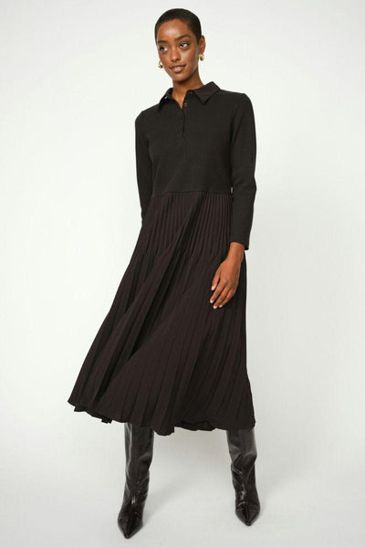 Maike Pleat Dress | Black | Kjole fra Mos Mosh
