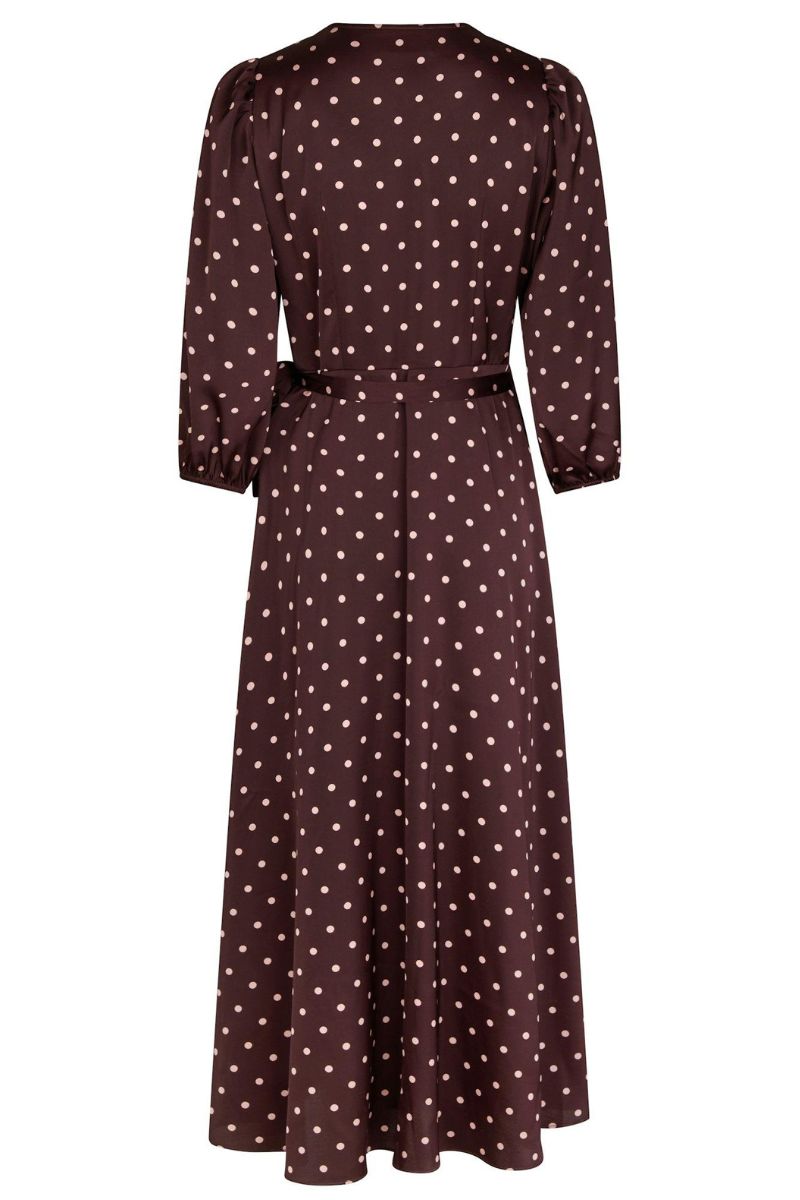 Malinga Dot Dress | Wine | Kjole fra Neo Noir