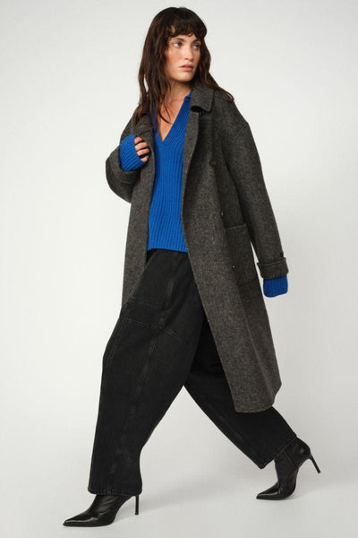 Lucca Barkley Wool Coat | Phantom | Jakke fra Mos Mosh