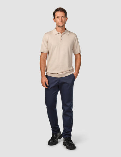 Everyday Knit Short Sleeve Polo Birchwood