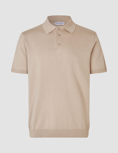 Everyday Knit Short Sleeve Polo Birchwood