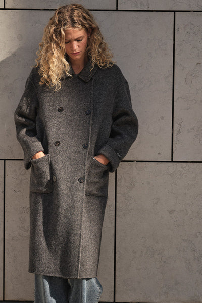 Lucca Barkley Wool Coat | Phantom | Jakke fra Mos Mosh