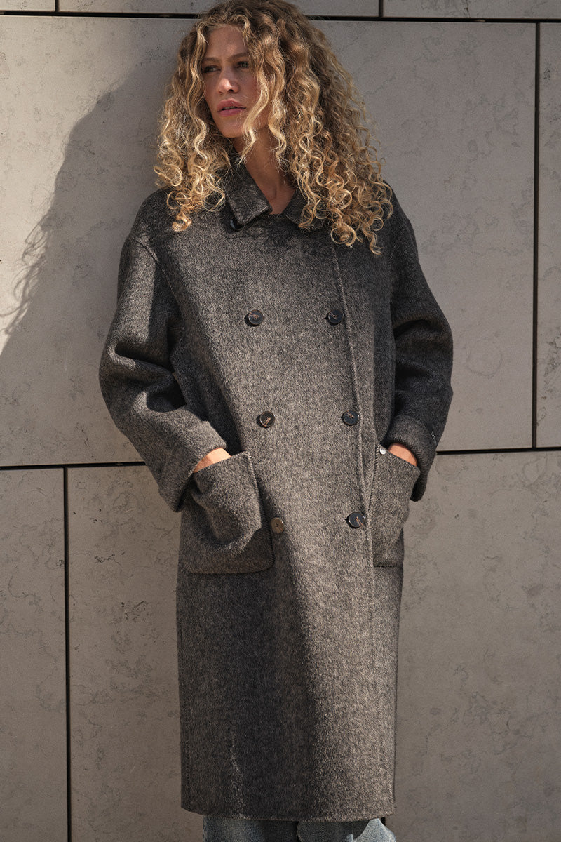 Lucca Barkley Wool Coat | Phantom | Jakke fra Mos Mosh