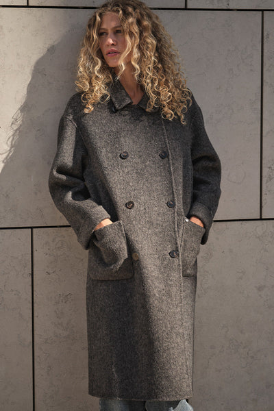 Lucca Barkley Wool Coat | Phantom | Jakke fra Mos Mosh