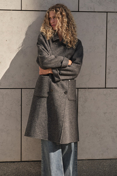 Lucca Barkley Wool Coat | Phantom | Jakke fra Mos Mosh