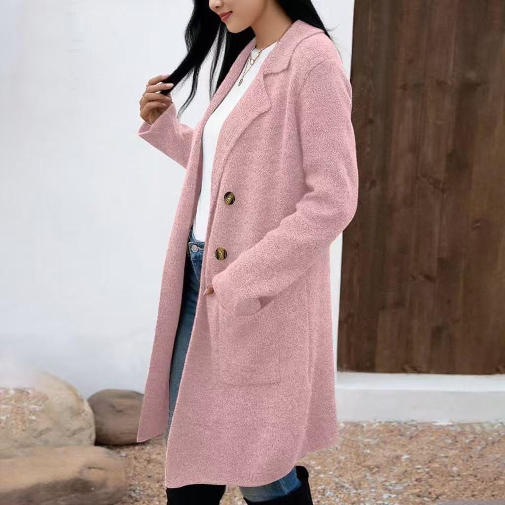 Efterårsfrakke i teddy