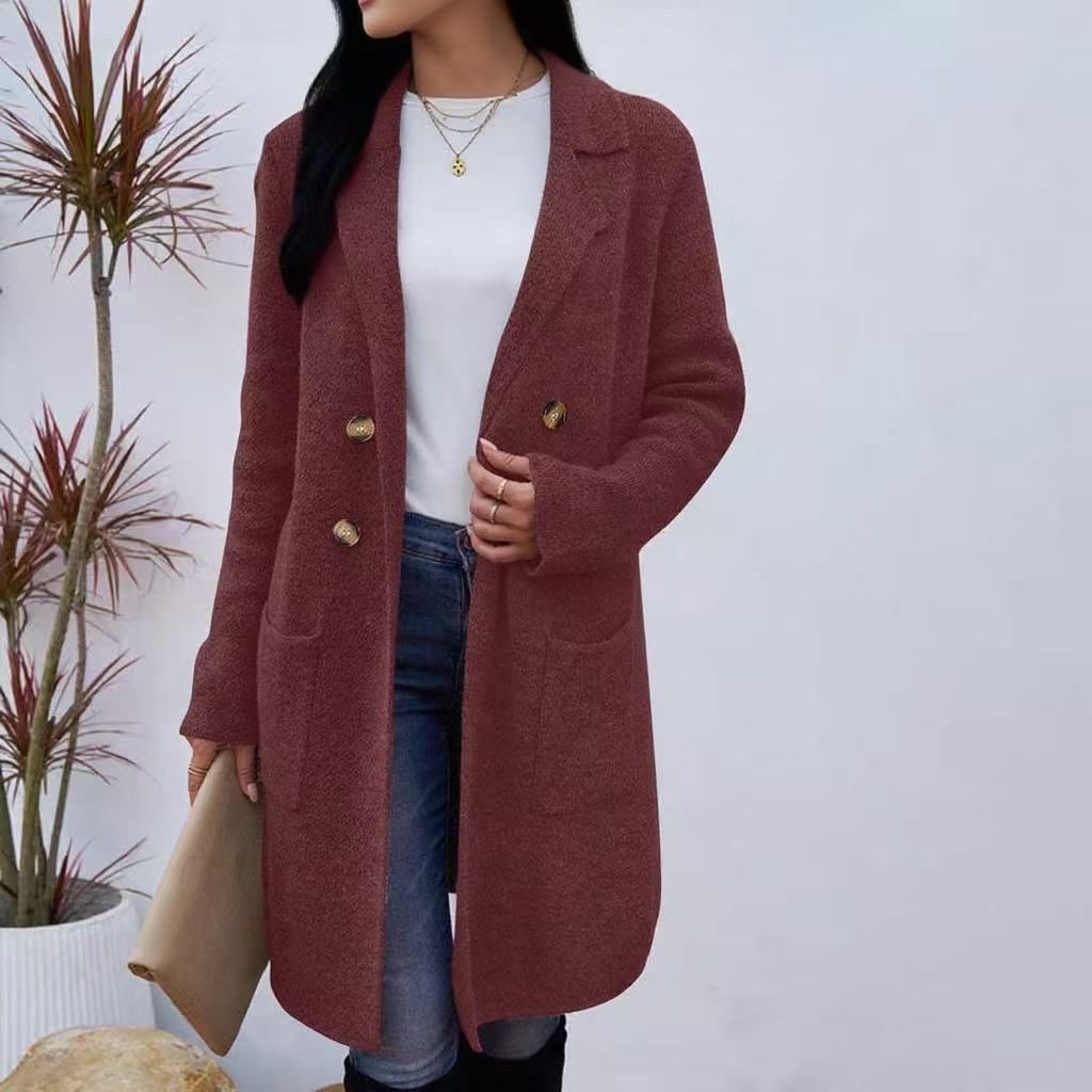 Efterårsfrakke i teddy