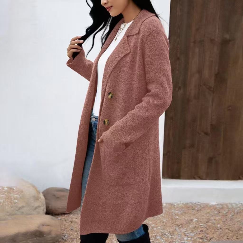 Efterårsfrakke i teddy