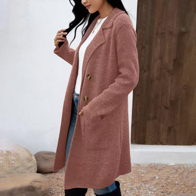 Efterårsfrakke i teddy