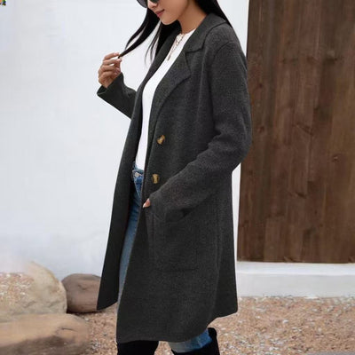 Efterårsfrakke i teddy