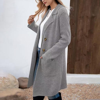 Efterårsfrakke i teddy