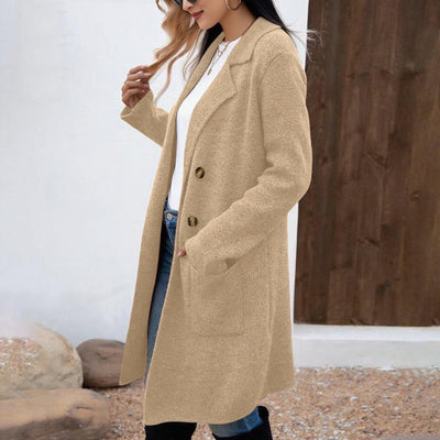 Efterårsfrakke i teddy