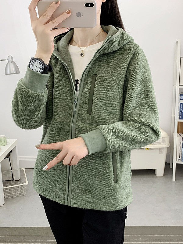 Damen Sherpa Fleece Jacke