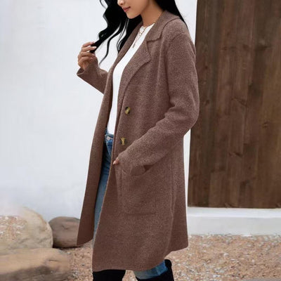 Efterårsfrakke i teddy