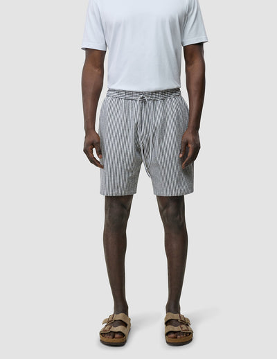 Seersucker Shorts Navy Stripes