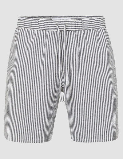 Seersucker Shorts Navy Stripes