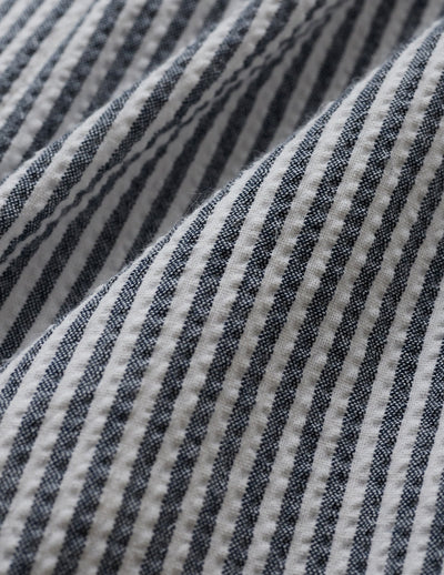 Seersucker Shorts Navy Stripes