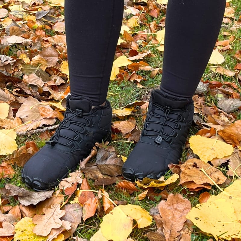 Barfodssko til vinteren med varmt for