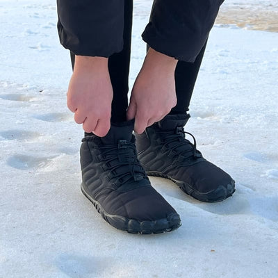 Barfodssko til vinteren med varmt for