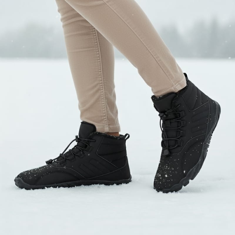 Barfodssko til vinteren med varmt for