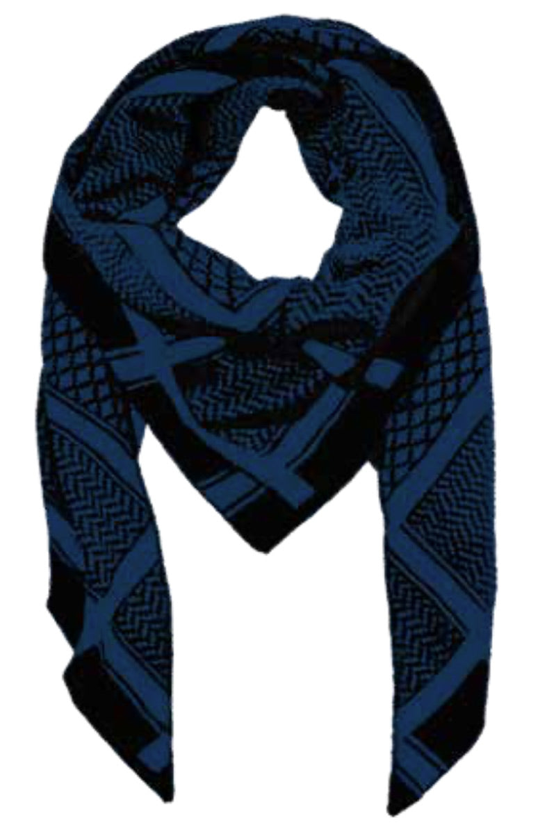 Imperial Scarf | Navy combi | Tørklæde fra French Laundry
